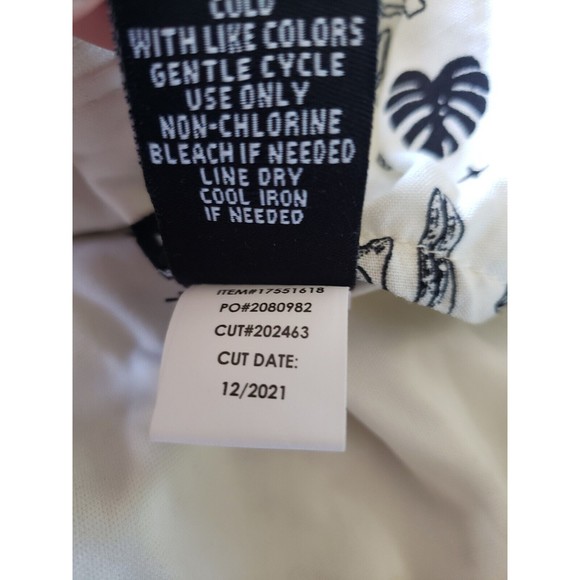 Hot Topic DRESS Size 2 XXL NWOT DINOSAUR FOSSIL Foliage EMPIRE MIDI Tie Front - Picture 6 of 9